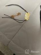 картинка 1 прикреплена к отзыву Браслеты из розового кварца для женщин - регулируемые браслеты со стеком подвесками - изысканный подарок другу с жемчужным золотым покрытием от Cynthia Romero