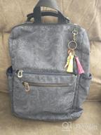 img 1 attached to Sakroots Womens Eco-Twill Convertible Loyola Backpack In Eco Twill Adjustable Crossbody Strap Multifunctional Bag With Laptop Compartmen, Quilted Black Spirit Desert, One Size US review by Mike Lawler