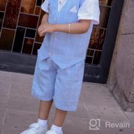 img 1 attached to Summer Outfit Set for Boys: 👖 4-Piece Cotton/Linen Blend Vest, Shirt, Tie, and Pants review by Gregory Braddock