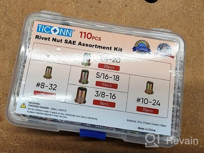img 1 attached to 30-Piece Zinc-Plated Carbon Steel Rivet Nut Kit With Knurled Body - Heavy Duty Flat Head Insert Nuts (SAE UNC 3/8"-16) review by Rod Evans