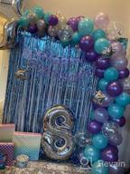 img 1 attached to Mermaid Balloon Garland Kit With 121Pcs Including Mermaid Tail Foil Balloons And Light Blue Foil Fringe Curtain For Under The Sea Party Decorations - JOYYPOP (Silver Color) review by Madansaireddy Aldridge