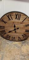 img 1 attached to 24-Inch Wooden Wall Clock With Roman Numerals - Silent Decor For Living Room, Kitchen, And Home Office review by Isaac Islam