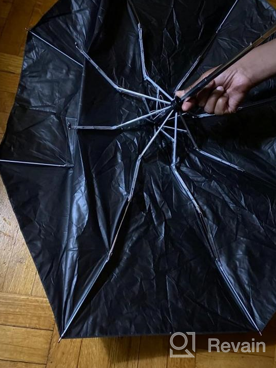 img 1 attached to Lightweight And Windproof Compact Umbrella For Travel: Automatic Open And Close With Teflon Coating - Ideal For Sun And Rain! review by Christopher Scales