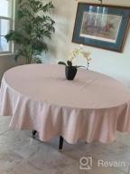 img 1 attached to Maxmill Textured Rectangle Tablecloth Water Resistant Wrinkle Free Spill-Proof, Soft Jacquard Table Cloth For Banquet Parties Event Holiday Dinner, Indoor And Outdoor Use, 60 X 84 Inch, Dusty Pink review by Melissa Lopez