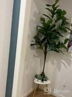 img 1 attached to 2Pack 6Ft Tall Artificial Fiddle Leaf Fig Tree With 86 Decorative Faux Leaves For Home Office Living Room Bathroom Corner Decor Indoor - VIAGDO review by Steve Wynn