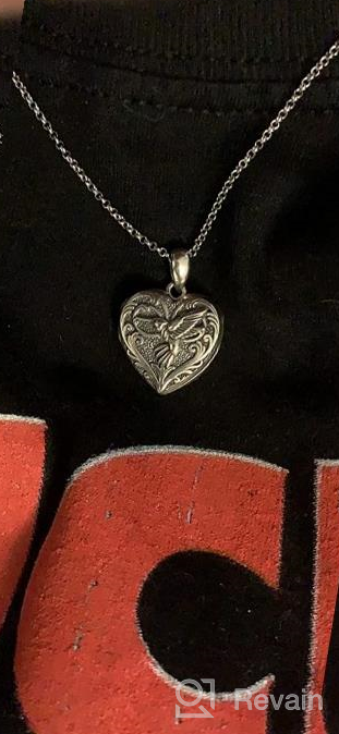 img 1 attached to Personalized Sterling Silver/Gold Locket Necklace - Keep Someone Near To You With SOULMEET Sunflower Heart Shaped Photo Jewelry review by David Stover