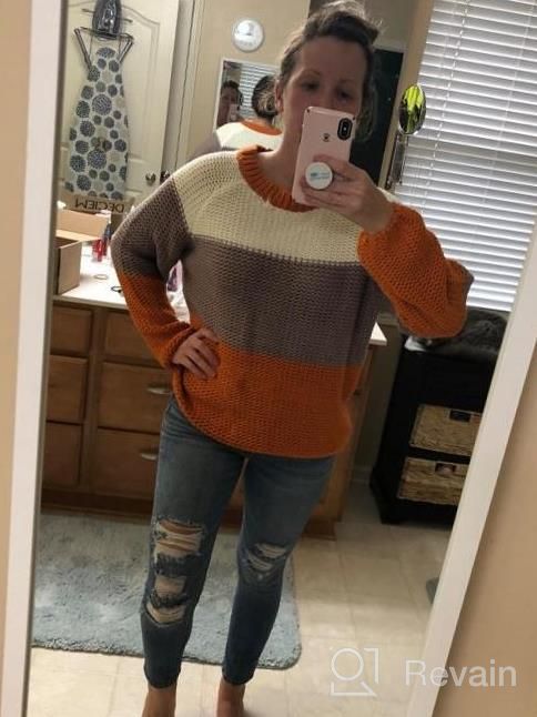 img 1 attached to Women'S Chunky Cable Knit Crewneck Sweater Jumper Top - Long Sleeve Oversized Pullover review by Josh Dyer