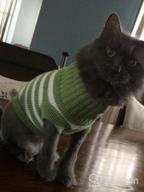 img 1 attached to Soft And Warm Striped Sweaters For Cats And Small Dogs - High Stretch Knitwear For Male And Female Kitties review by Robert Sorrells