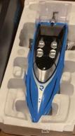 img 1 attached to OYE HOYE Remote Control Boat For Lakes And Pools, 25MPH High Speed RC Boat For Adults & Kids With LCD Screen & Extra Batteries, Inbuilt Capsize Recovery & Motor Cooling review by Nathan Byard