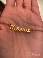 img 1 attached to 18K Gold Plated Personalized Name Necklace - Ideal Bridesmaid or New Mom Gift for Women by Awegift Jewelry review by Brian Faxon
