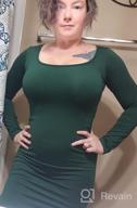 img 1 attached to HIOINIEIY Women'S Boat Neck Long Sleeve Party Stretchy Fitted Bodycon Club Dress review by Tony Hanson