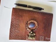 img 1 attached to Blue Stone Embossed Leather Journal: 120 Pages Of Unlined Luxury With Clasp - Brown Edition review by Paul Curd