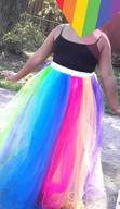 img 1 attached to 💃 CoutureBridal® Long Tutu Rainbow Tulle Skirt for Women - Fluffy Performance Skirt review by Justin Buck