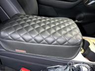 img 1 attached to Vegan Leather Armrest Cushion For 4Runner (2010~2022) - Console Cover With Lid Protector - Essential SUV Accessory By KMMOTORS review by Kyle Terry