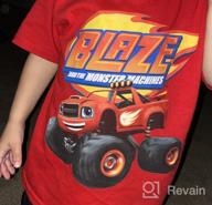 img 1 attached to Nickelodeon's Blaze and the Monster Machines Boys' Short Sleeve T-Shirt: Rev Up Your Style! review by Henry Hunter