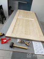 img 1 attached to DIY Sliding Barn Wood Door Kit - Pre-Drilled And Ready To Assemble - Natural Solid Spruce Wood - Interior Single Door - Fit 4FT Rail review by Casey Yuh