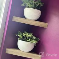 img 1 attached to AHDECOR White Corner Wall Shelf, Wall Mounted Wood Corner Shelves, Set Of 2 review by Jenny Oster