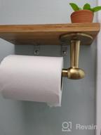 img 1 attached to Wall-Mounted Toilet Paper Roll Holder And Dispenser With Matte Black Finish - Holds And Dispenses One Roll, Easy Installation With Included Mounting Hardware - Bathroom Storage Solution By MDesign review by Justin Heynoski
