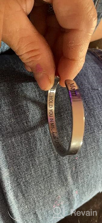 img 1 attached to In Loving Memory Bracelet - Meaningful Sympathy Cuff for Loss of 🌹 Mother, Father, Grandma, Grandpa, Husband, Brother, Sister - Grief Jewelry & Remembrance Bangle review by Mark Caperton