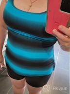 img 1 attached to Color Block Striped Tankini Swimsuits With Boyshorts By Gloria & Sarah: Plus Size Bathing Suits For Women In Sizes S-XXXXL review by Sarah Zepeda