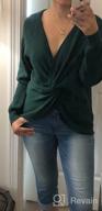 img 1 attached to Get Cozy With LILBETTER'S Women'S Long Sleeve Criss Cross Knit Sweater review by Adrian Woodside