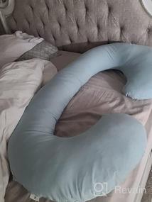 img 8 attached to INSEN C-Shaped Pregnancy Pillow With Cooling Feature And Jersey Cover For Better Sleep And Support During Maternity