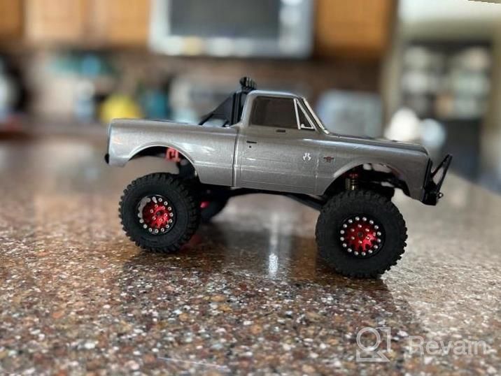 img 1 attached to INJORA 1.0 Tires And Beadlock Wheel Rims Set For 1/18 TRX4M 1/24 RC Crawler Car Axial SCX24 AXI90081 AXI00001 Upgrade Parts(Silver＆Green) review by Andrea Smith