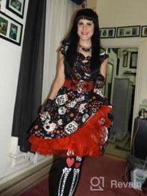 img 5 attached to Get Spooky-Chic With OTEN Women'S Vintage Polka Dot Swing Dress For Halloween Party!