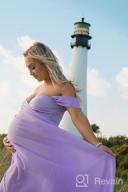 картинка 1 прикреплена к отзыву ZIUMUDY Split Chiffon Maternity Gown with Long Train for Photoshoot Photography - Stylish Maternity Dress for Memorable Photos от Chris Nako