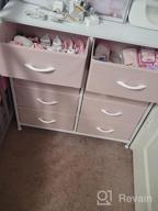img 1 attached to 10-Drawer Kids Dresser: Steel Frame, Wood Top & Handles Storage Unit For Clothes - Bedroom, Nursery & Closet Organizer Chest With Easy Pull Fabric Bins review by Aaron Wood