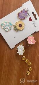 img 6 attached to Colorful Enamel Flower Brooch Set: 5 Pcs Lapel Badges, Pins for Bag or Clothes - Stylish Gift for Women & Girls