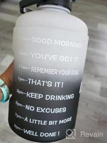 img 6 attached to Motivational 128Oz Water Bottle With Straw And Time Markings - BPA Free One Gallon Reusable Water Jug For Gym, Sports, And Outdoor Activities - Leak Proof And Durable (Black)