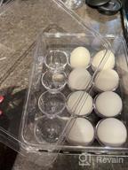 img 1 attached to Ambergron Stackable Egg Holder Organizers For Kitchen, Refrigerator, Freezer - Set Of 2 Clear Plastic Trays With Lids For BPA-Free Storage Of Up To 12 Eggs On Fridge, Pantry, And Countertop review by Chris Sweeton