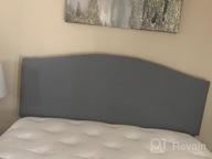 img 1 attached to Queen Dark Gray Bed Headboard Slipcover Protector - Stretch Solid Color Dustproof Cover For Bedroom Decor By WOMACO review by Dave Sapp