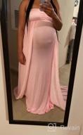 img 1 attached to Chic And Comfortable: ZIUMUDY Off-Shoulder Maternity Maxi Dress For Beautiful Baby Shower Photography review by Dave Lopez