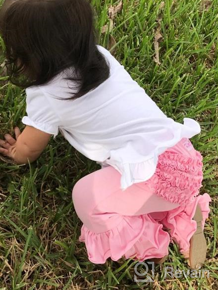 img 1 attached to Stretchy Flare Pants with 👖 Ruffles for Baby/Toddler Girls by RuffleButts review by Carolina