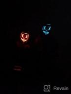 img 1 attached to LED Purge Mask For Adults - Scary Halloween Mask With Light Up Features For Enhanced Halloween Fun review by Mike Cassidy