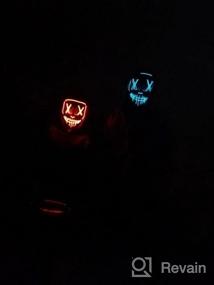 img 6 attached to LED Purge Mask For Adults - Scary Halloween Mask With Light Up Features For Enhanced Halloween Fun
