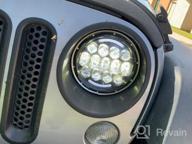 img 1 attached to COWONE 7" Inch 105W LED Headlights With White DRL Amber Turn Signal Compatible With1997-2018 Jeep Wrangler JK LJ CJ TJ Humber H1 H2 Headlamps review by Marcus Braunstein