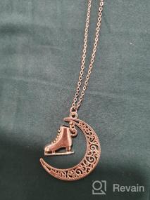 img 5 attached to 🌙 BEKECH Skater Necklace: Embrace Your Love for Ice Skating with a Stylish Crescent Moon Pendant