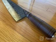 img 1 attached to Experience The Ultimate Precision: Handmade 8 Inch LongQuan Santoku Knife With Full Tang Pear Wood Handle And 9Cr18Mov Steel - Perfect For Home Kitchen And Restaurant - Comes In A Gift Box review by Kevin Barbon