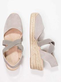 img 1 attached to Womens Closed Toe Platform Wedge Sandals With Elastic Straps And Mid Heel In Espadrille Style By Syktkmx