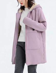 img 3 attached to Warm And Cozy: Gihuo Women'S Sherpa Lined Winter Coat With Hood And Long Sweatshirt Design
