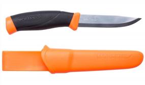 img 4 attached to Orange Morakniv Companion Outdoor Knife - 4.1-Inch Sandvik Stainless Steel Blade For Camping And Hiking (M-11824)