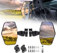 🔍 can-am defender side view mirrors, a & utv pro adjustable break away rear view mirrors, black convex rearview mirrors for can-am defender defender max 2016-2021, replacing oem #715002459 логотип