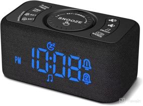 img 4 attached to REACHER R4 Alarm Clock and Nature Sound Machine - Small Dual Alarm with 7 Ringtones, 12 Soothing Natural Sounds, Sleep Timer, Adjustable Volume, Dimmable LED Digits - Ideal for Bedroom, Adults, and Travel