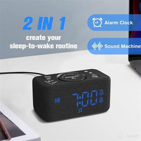 img 3 attached to REACHER R4 Alarm Clock and Nature Sound Machine - Small Dual Alarm with 7 Ringtones, 12 Soothing Natural Sounds, Sleep Timer, Adjustable Volume, Dimmable LED Digits - Ideal for Bedroom, Adults, and Travel