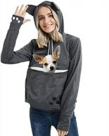 women's pet carrier hoodie sweater pouch for puppy and kitten - plus size logo
