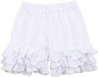 toddler girls cotton icing ruffles shorts pants by slowera baby logo
