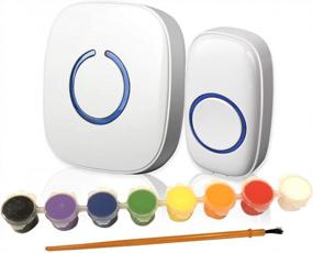 img 4 attached to SadoTech PAINTABLE Wireless Doorbell Kit - Over 1000Ft Range, 52 USA Chimes, Adjustable Volume & LED Flash (Model C)